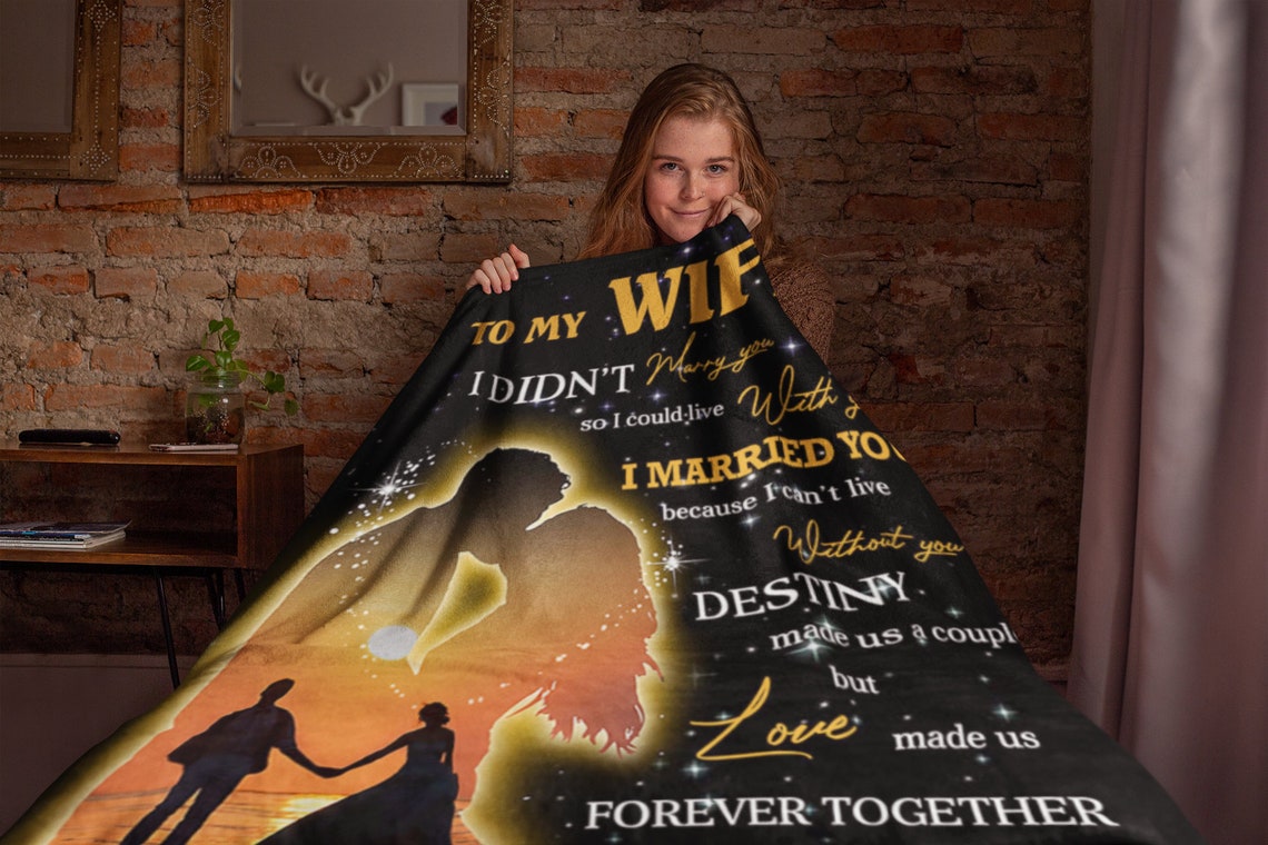 To My Wife Blanket Couple Blanket Anniversary Blanket Wife Etsy
