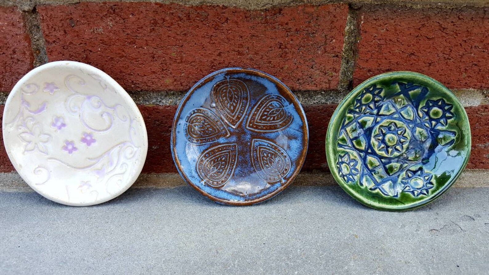 Items cgco Small Pottery Dish Small Dish Multi Etsy