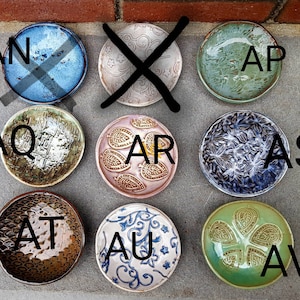 items AN - AV Small Pottery Dish, Small Dish, Multi Purpose Stoneware Dish, jewelry, soap, food prep, dipping, candle, tea bag