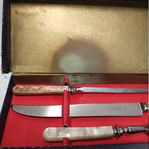 Hiram Wilde Sheffield carving  set