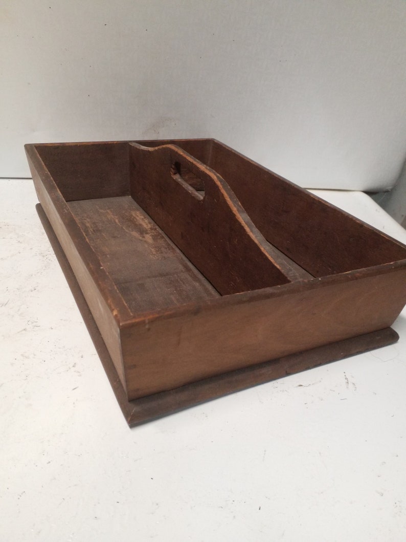 Wooden Divided Box Etsy