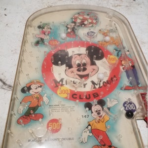 Vintage  Mickey Mouse Club pinball