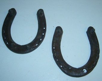 pair of vintage horse shoes