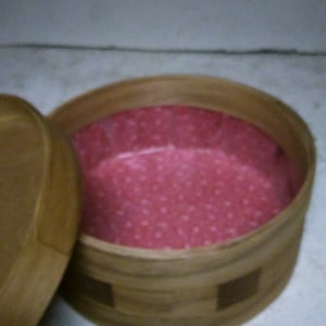 Vintage decorated cheese box