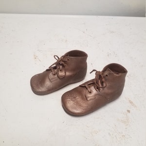 Bronze baby shoes
