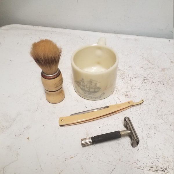 Old Spice Shaving Mug and Brush Etsy