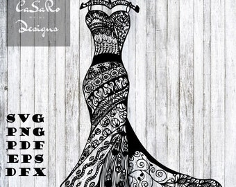 Download Wedding dress svg | Etsy