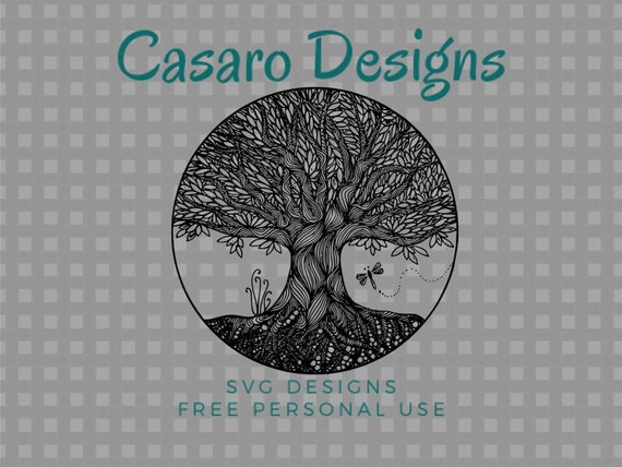 Tree Of Life Zentangle Svg Png Pdf Eps And Dxf Files Etsy