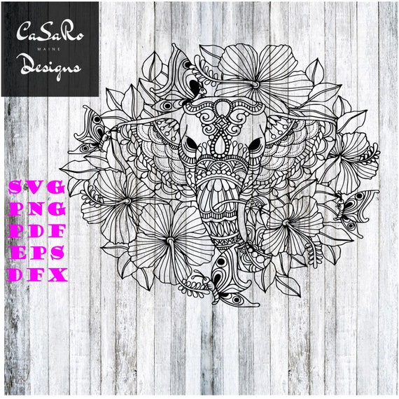Download Free Elephant Mandala Svg Png Pdf Eps And Dxf Files Perfect Etsy SVG Cut Files