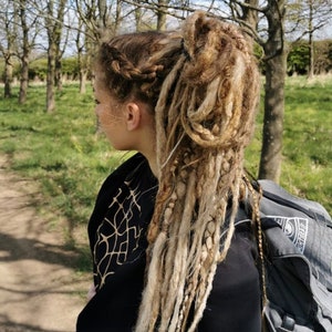 Natural looking dreads extensions / synthetic dreadlocks / viking witch style hair image 1