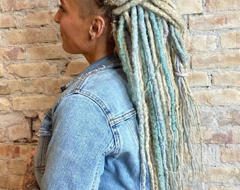 Dreadlocks sintéticos personalizados | Dreadlocks temporários de crochê, ombré multicolorido