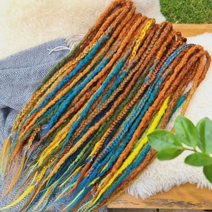 Full kit of CUSTOM long natural synthetic dreads / dread extensions image 4