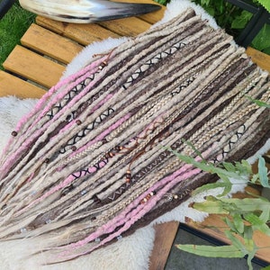 Full set of very long dreads / viking dreadlocks / synthetic hair extensions