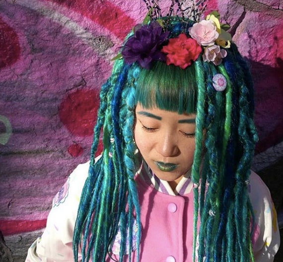 Full Kit Of Custom Long Smooth Synthetic Dreads Dread Extensions Fake Temporary Dreadlocks