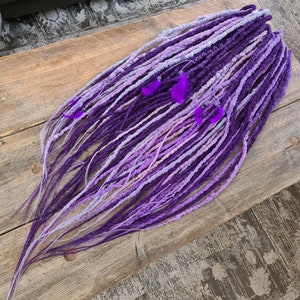 Full kit of CUSTOM long natural synthetic dreads / dread extensions image 3