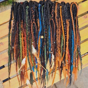 Full kit of CUSTOM long natural synthetic dreads / dread extensions image 5