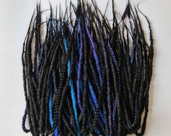 Dreadlocks sintéticos personalizados em crochê | Extensões temporárias de dreadlocks