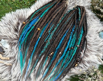 Full set of synthetic dreads / ready to ship! / viking hair dreadlock extensions Boho witch dread