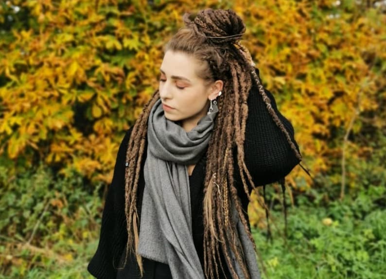 Natural looking dreads extensions / synthetic dreadlocks / viking witch style hair image 4