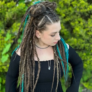 Extensões de dreads de aparência natural / dreadlocks sintéticos / cabelo estilo bruxa viking