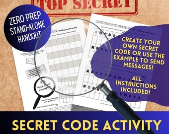 Secret Codes - Make Your Own + Examples + Workspace + Tips - Etsy
