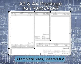 ISO A3 and A4 Size Visio Format Drafting Title Block Template