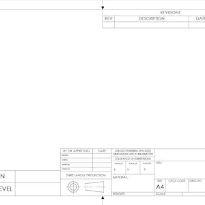 ISO A4 Size Printable PDF Drafting Title Block Template, Sheets 1 & 2 ...
