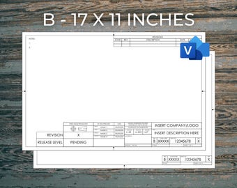 ANSI A Size Visio Format Drafting Title Block Template, Sheets 1 & 2 ...