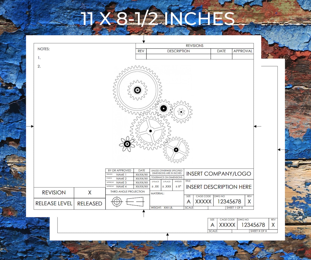 Visio Format Engineering Drawing, Schematic or Blueprint Template Visio Format Engineering Drawing, Schematic or Blueprint Template