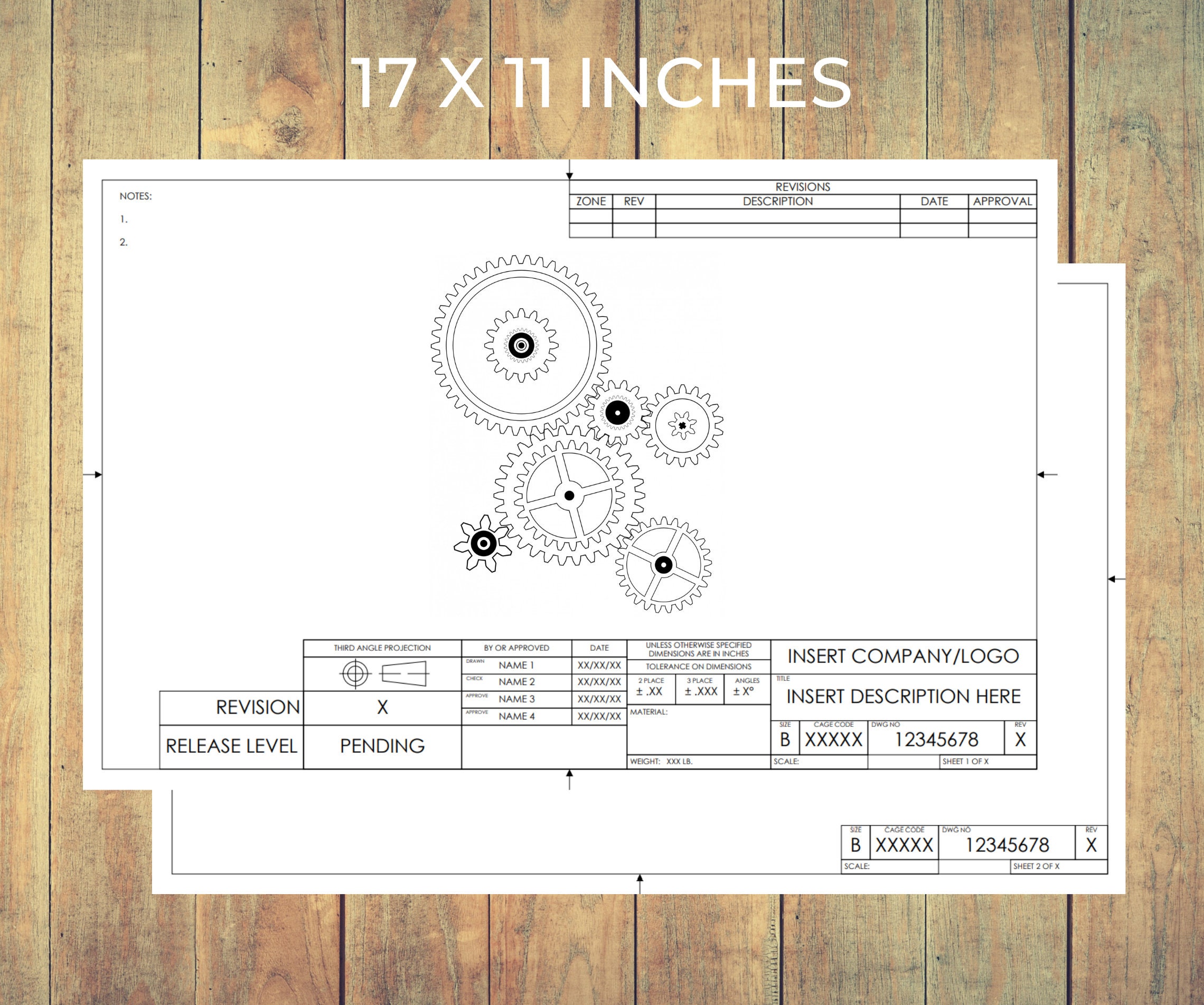 Visio Format Engineering Drawing, Schematic or Blueprint Template Visio Format Engineering Drawing, Schematic or Blueprint Template