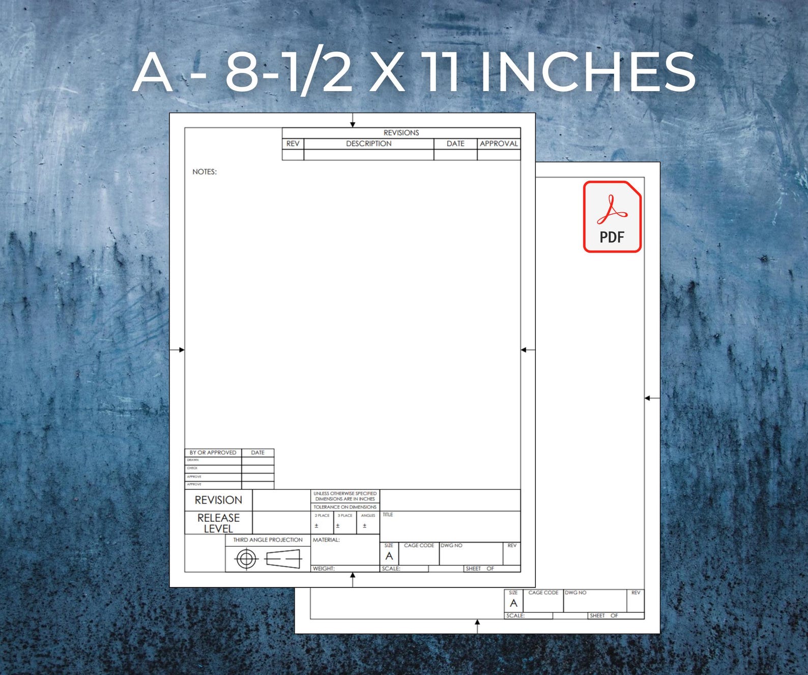 Printable Engineering Drafting, Drawing, Schematic or Blueprint ...