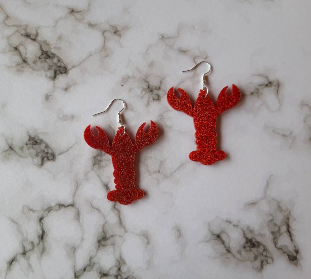 Lobster Earrings. Handmade Unusual Quirky Cute Funny Kawaii Earrings Etsy