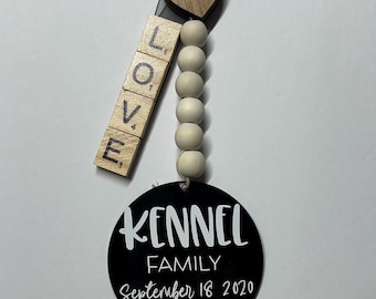 Adoption Ornament or keychain, Adoption Memory Keepsake, new family addition gift