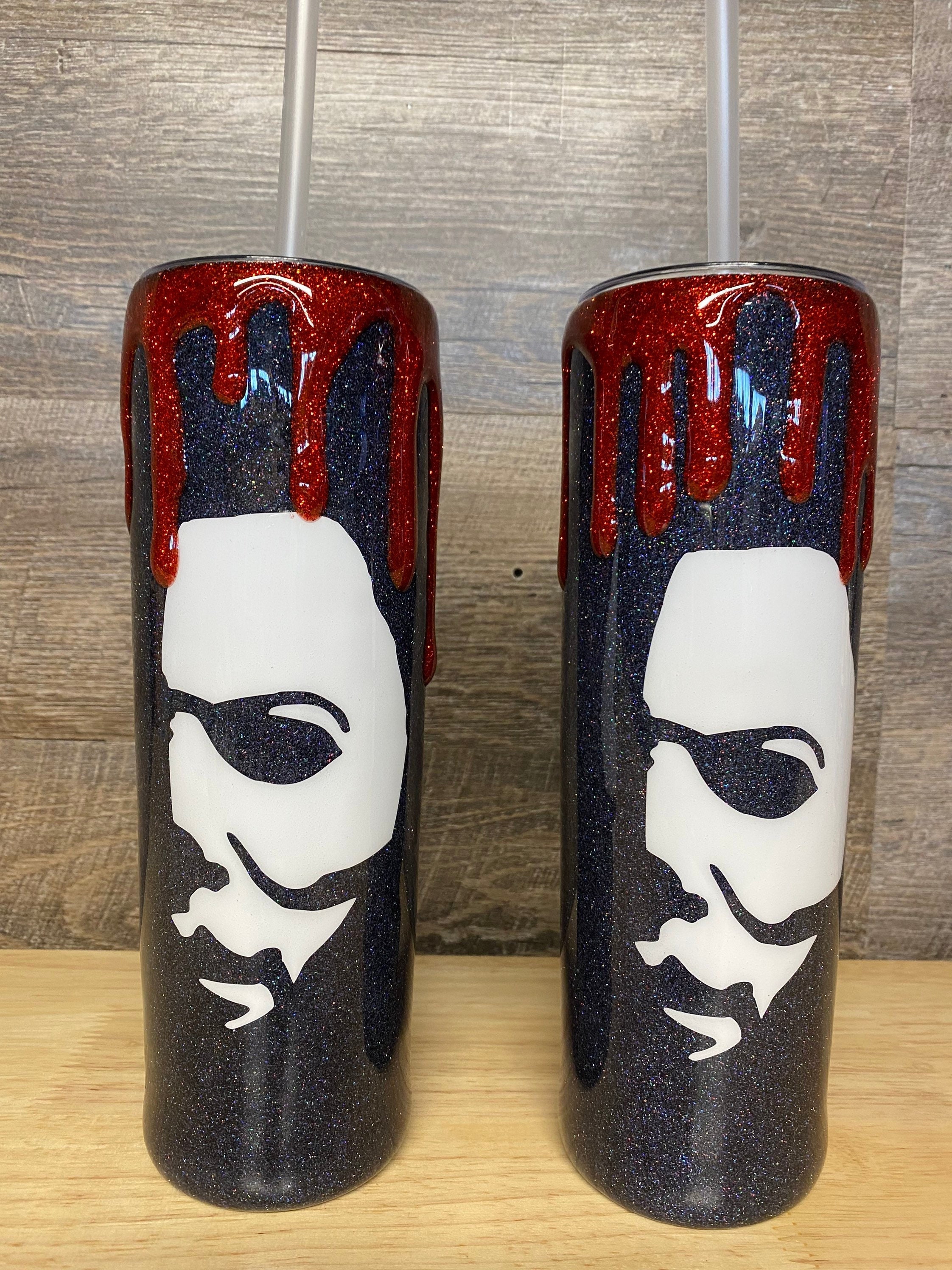 Home & Living Drinkware 30oz Halloween Michael Myers Tumbler with Metal