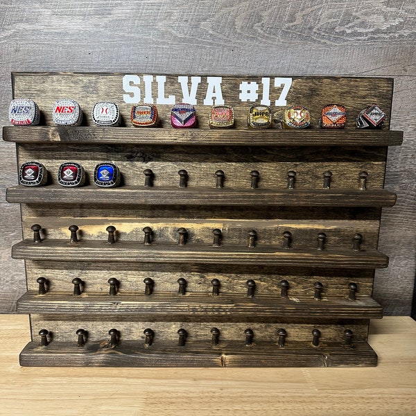 Baseball Ring Display Etsy