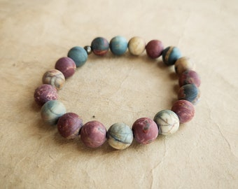 Picasso Jasper Stone Bracelet, Semi-Precious Gemstone