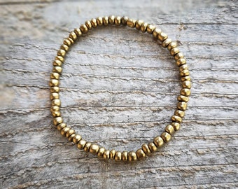 African Glass Seed Bead Bracelet, Tribal, Indie, Boho, Men's, Women's