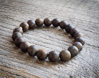 Matte Bronzite Natural Stone Bracelet