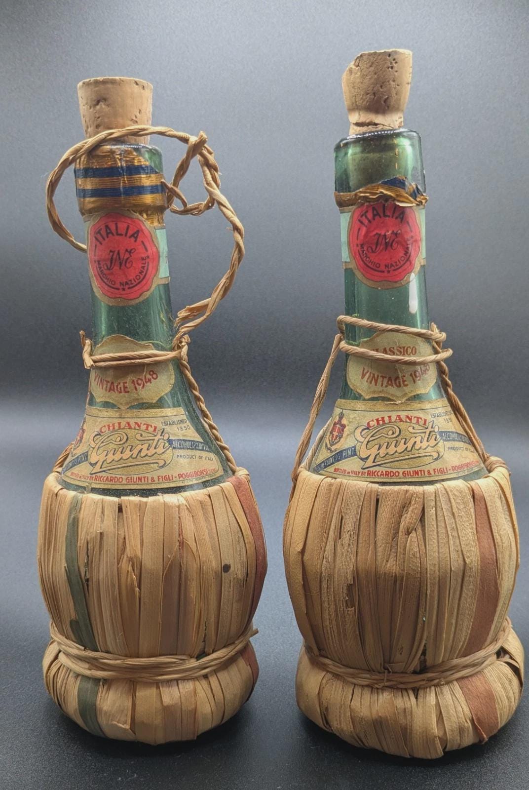 Vintage Chianti Bottle - Etsy