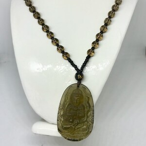 Buddha Necklace - Buddha Pendant- Brown SeedBeed Necklace - Gift For Her - Beaded necklaces-Gift For Women - Handmade Jewelry-Gift