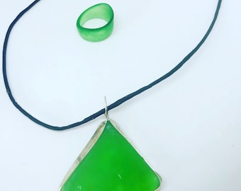 Seeglas Halskette -Kupfer Seeglas Halskette - Sterling Seeglas Halskette - Strand Glas Halsketten - Freundin Geschenk - gewickelt Draht Halsketten