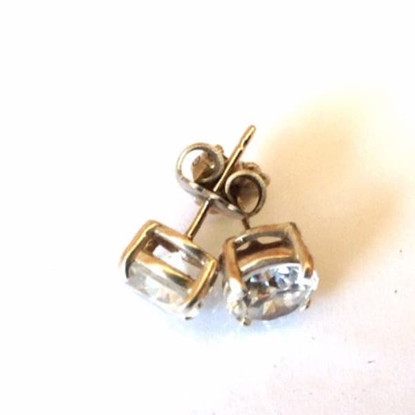 Fake Diamond Studs Etsy