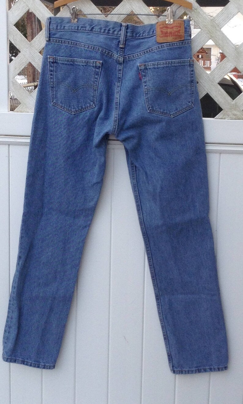 Vintage Levi jeans sz 34/32 Distressed Levi Jeans Levi 511 blue jeans Men's Levi jeans Boyfriend gift Girlfriend Gift image 4