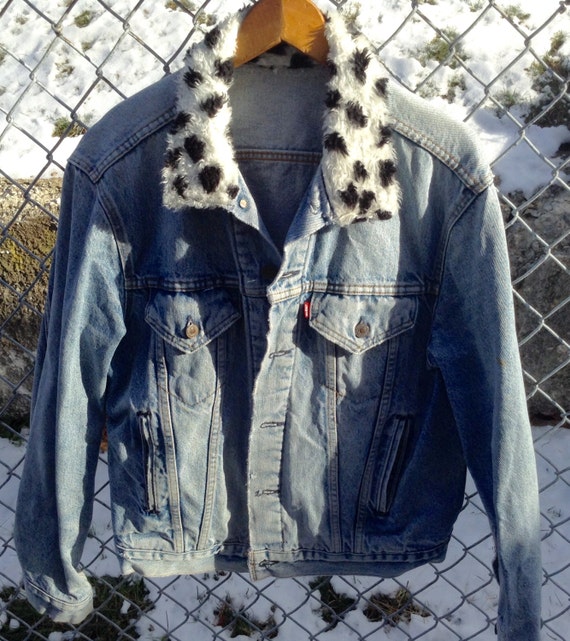 levi jean jacket with fur