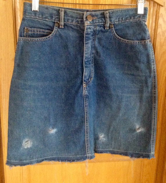 levi blue jean skirt
