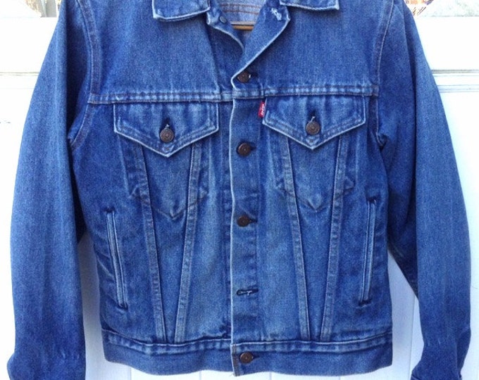 Levi Jean Jacket Vintage Levi Jacket Sz. Small Distressed Etsy