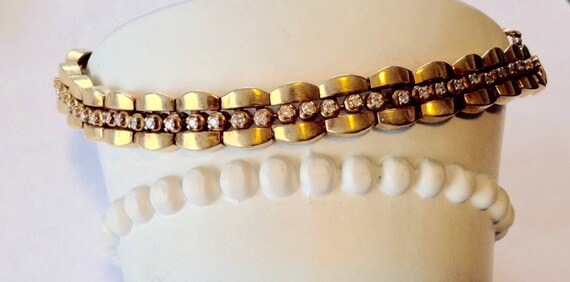Diamond Tennis Bracelet - 14k Gold Bracelet - Vin… - image 2