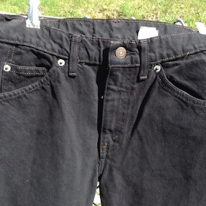 Levi Black Jeans - Vintage Levi 505 Jeans - Black Jeans sz 29&quot;/31&quot;- Distressed Jeans - Levi Men&#39;s Jeans -  Levi Zipper Jeans - Boyfriend
