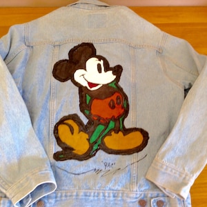 Denim Jacket - Gap Jean Jacket - Vintage Jean Jacket -Mickey  Mouse Jean Jacket - Vintage Denim Jacket - Gift For Her - Gift For Him -