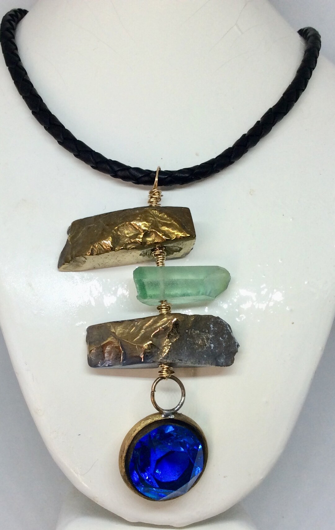 Crystal Necklace Raw Crystal Pendant quartz Crystal Necklacejade Heart